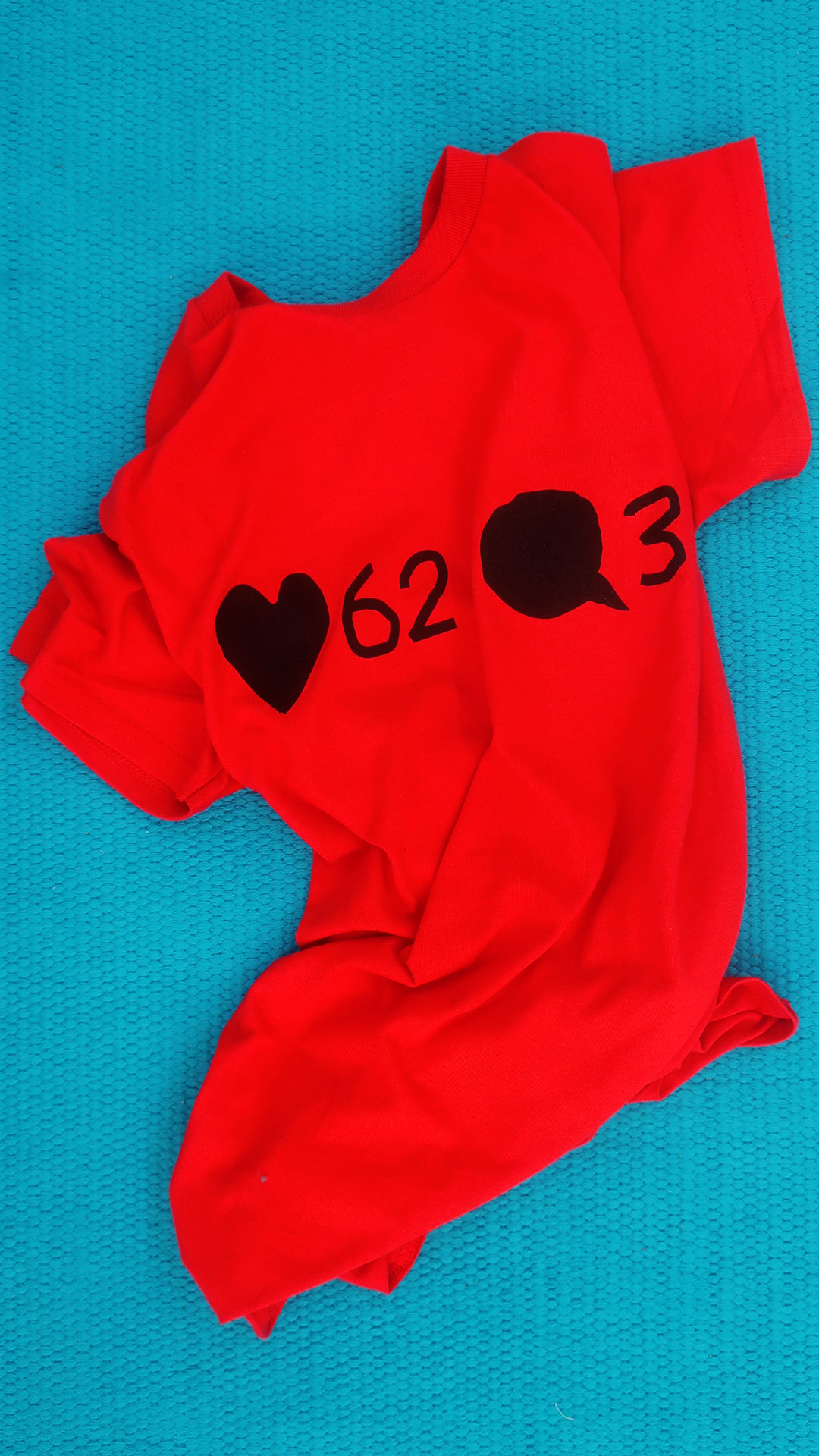 Claude Closky, ‘62 likes and 3 comments,’ 2026, Paris: Florence Loewy. t-shirt. 